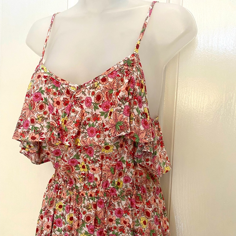 🔥HOST PIC🥳As u Wish Floral Pink Asymmetrical Sleeveless Dress Sz S